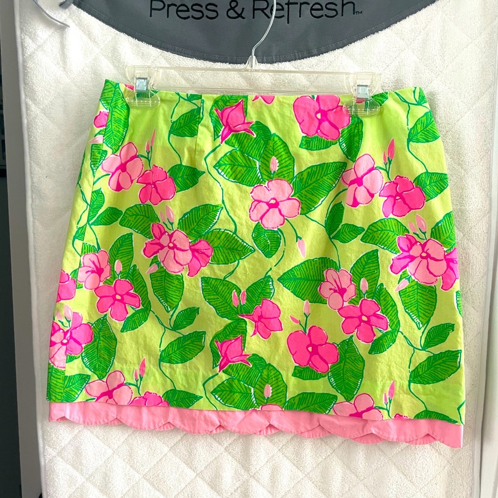 Lilly Pulitzer scalloped hem skirt